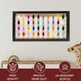 thumbnail image 5 of 12x22 Brown Wood Shadow Box Display Case Frame for Block Figures | Holds up to 56 Figurines -, 5 of 8