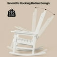 thumbnail image 6 of Noelse Patio Slat Rocking Chair, HDPE Plastic Weather Resistant Porch Rocker, Ergonomic High Back Rocker, White, 6 of 9