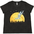 thumbnail image 3 of Inktastic Space Outerspace Moon and Astronaut Women's Plus Size T-Shirt, 3 of 5