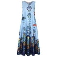 thumbnail image 3 of JINMGG Summer Dresses for Women under $10,Women Plus Size Print Daily Casual Sleeveless Vintage Bohemian V Neck Maxi Dress, 3 of 8