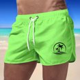 thumbnail image 1 of WILLBEST Pantalones Cortos de Verano para Hombre, Deportivos, de Moda, para Playa, Ocio, Viajes, Poliéster, Estampado de Cocoteros., 1 of 5