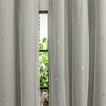 thumbnail image 4 of DBOZE Blackout Curtains 72 Inches Long, Thermal Insulated 2-Layer Drapes White Sheer Overlay for Bedroom/Dining Room (52"W X72" L,Light Gray)2 Panels, 4 of 6