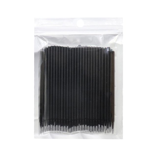 Ygjytge 100 Uds Aplicador De Pestañas Desechables Hisopos De Algodón Para Extensión De Pestañas (Negro) Ygjytge Para estrenar