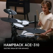 Electrci drum set for Adult Bignner with 918 Sounds, Quite Mesh Pads, ACE-310