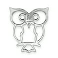 thumbnail image 3 of 925 Sterling Silver Owl Floating Open Chain Slide Pendant Necklace Charm, 3 of 8