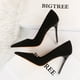 thumbnail image 5 of Sandalias de tacón alto y boca baja para mujer, zapatos de gamuza con punta puntiaguda, sexys, para discoteca, para mujer, 5 of 5