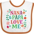 thumbnail image 3 of Inktastic Nana and Papa Love Me Girls Baby Bib, 3 of 4