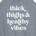 thumbnail image 3 of Instant Message - Thick Thighs Healthy Vibes - Women's Racerback Tank Top, 3 of 6