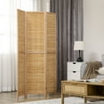 thumbnail image 2 of HOMCOM Bamboo Woven 3 Panel Room Divider, 5.5', Natural, 2 of 8