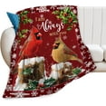thumbnail image 2 of Cardinal Soft Cozy Fleece Blanket - Fluffy Warm Red Bird Flannel Plush Bedding Stuff Decor - Cardinal Gifts for Lover Women men Users Women Adults - Bed Travel 50"x60", 2 of 7