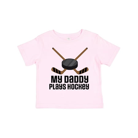 

Inktastic Daddy Plays Hockey Sports Gift Toddler Boy or Toddler Girl T-Shirt
