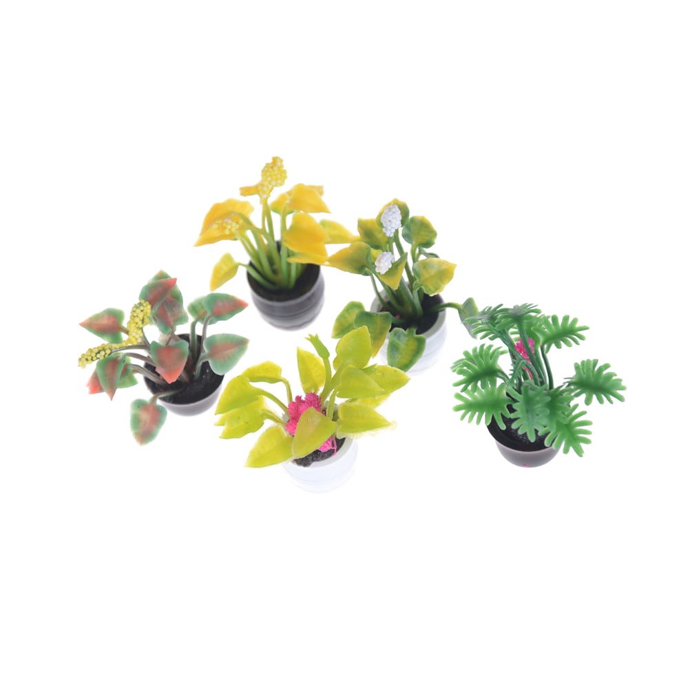 1:12 Scale Dollhouse Miniature Clay Flowers in Rattan Pot Planter Fairy Ga Kd 