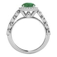 thumbnail image 3 of Mauli Jewels Rings for Women 1.20 Carat Diamond And Emerald Ring 4-prong 14k White Gold, 3 of 6