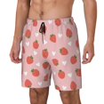 thumbnail image 2 of Balery Strawberry Mens Swim Trunks Swim Shorts for Men Quick Dry Inseam Beach Shorts with Compression Liner Pocket-, 2 of 9