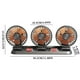 thumbnail image 3 of Ventilador USB de coche High Wind - Ventilador de refrigeración ajustable de 3 cabezas con rotación de 360°, funcionamiento silencioso para la ventilación del vehículo, 3 of 3