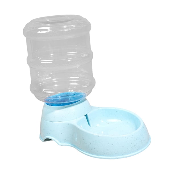 Alimentador Automático para Mascotas, Dispositivo de Alimentación para Perros Y Gatos, Gatos, Conejos, Cachorros, Fácil de Rellenar, Contenedor Transp agua de alimentación azul