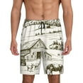 thumbnail image 1 of Fotbe Farm Animals 2 Pantalones Cortos de Pijama para Hombre, Ropa de Dormir, Pantalones de Pijama Cortos para Hombre-Small, 1 of 6