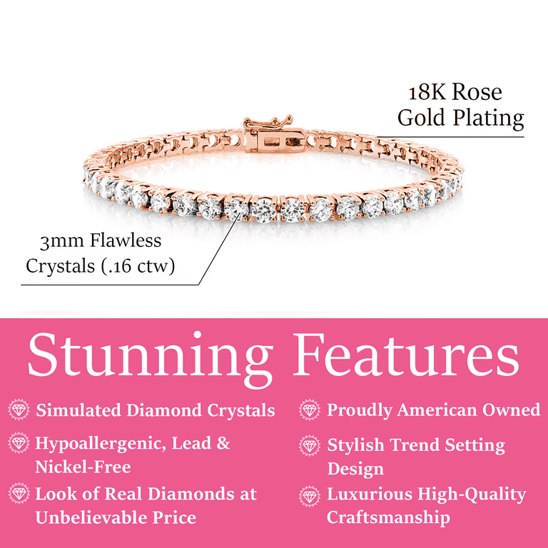 Rose gold plated bracelet clearance