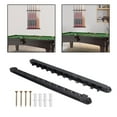thumbnail image 2 of jinwen Billiard Pool Cue Rack Wooden Pool Cue Holder with 12 Cue Clips Lightweight Pool Cue Wall Rack for Community Center Game Room Black, 2 of 9