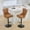 Orange, variant on Furvclv Swivel Bar Stools Set Of 2, PU Leather Upholstered Barstools Counter Chairs With Tufted Backrest, 26-33 Inch Height Adjustable Seat For Kitchen Island