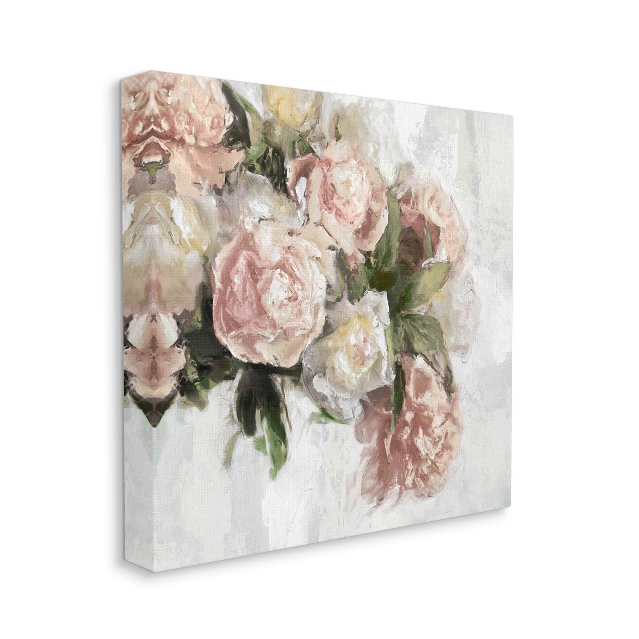 Elegant Pink Roses Arrangement Botanical & Floral Graphic Art Gallery Wrapped Canvas Print Wall Art