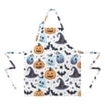 thumbnail image 2 of Colorful Pumpkin Halloween Apron-Garden Aprons for Women with Pockets-Cotton Linen Waterproof Kitchen Cooking Gardening Aprons Adjustable for Kitchen,Cooking,BBQ and Salon 32"x27", 2 of 7