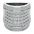 thumbnail image 4 of 4.32 CT Crossover Diamond Dome Ring 18K White Gold ( G , VS ), 4 of 5