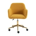 thumbnail image 6 of Homy Casa Upholstered Video Game Chair with Gold Base for Home Gaming Room, Yellow, 6 of 9