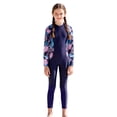thumbnail image 4 of RTKFRFLM Big Girls One Piece Swimsuit Gradient Floral Long Sleeve Long Pants Surfing Suit Scuba Diving Wet Suit 7-12Y, 4 of 8