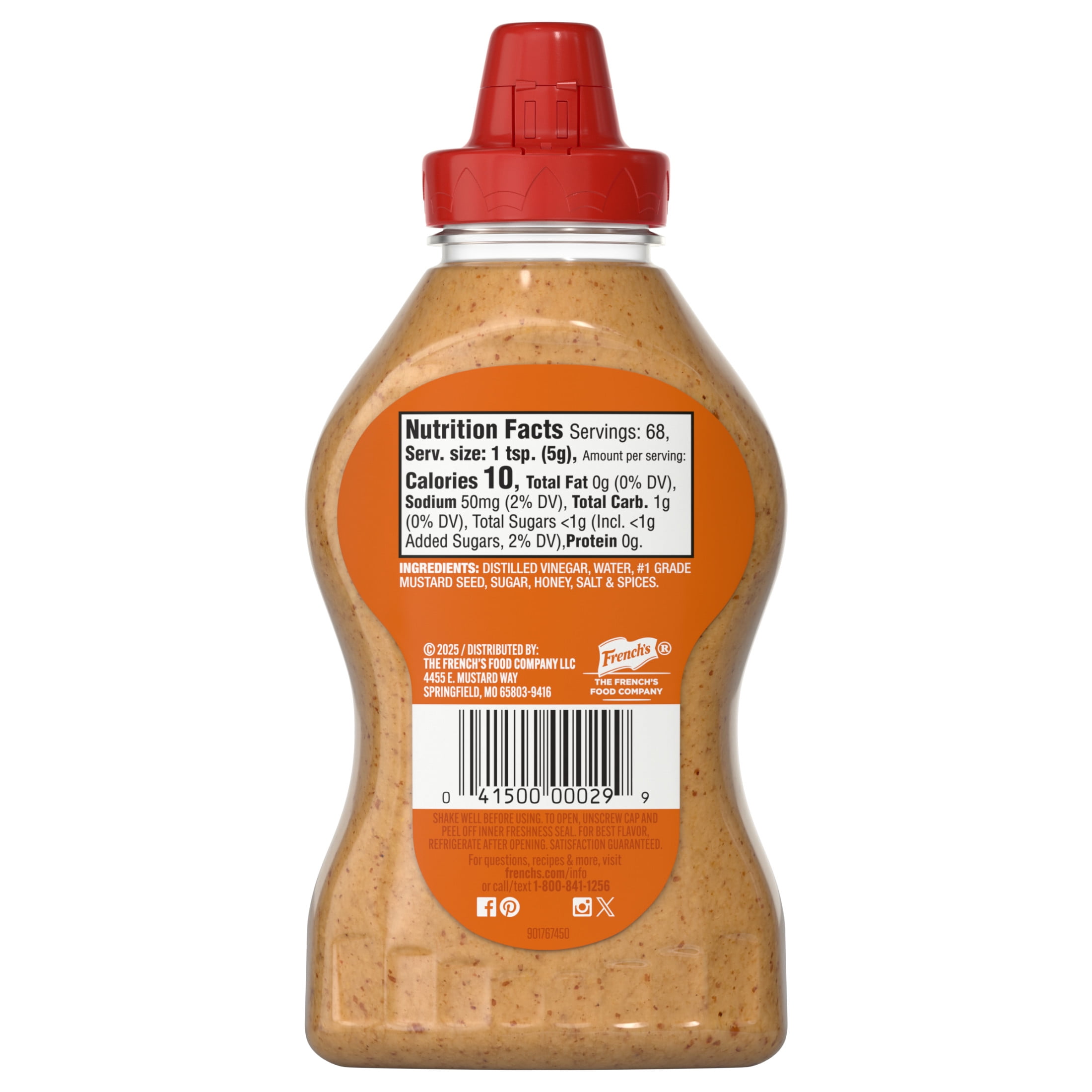 French's Honey Dijon Mustard Squeeze Bottle 12 oz with Real