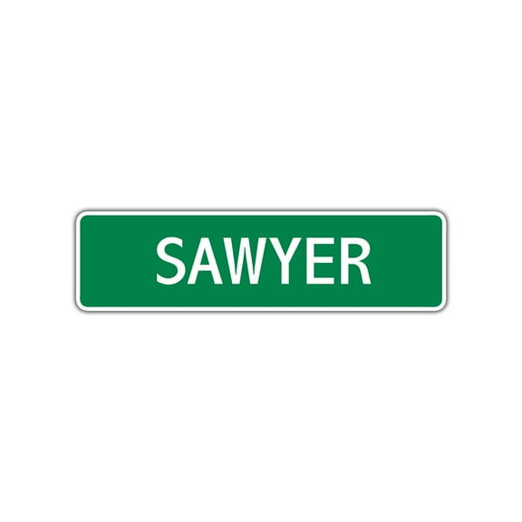 Sawyer Girls Children Name Letter Printed Label Indoor Outdoor Novelty Wall Plaque Decoration Aluminum Sign 4"x13.5"
