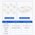 thumbnail image 3 of 4 Compartment Snackle Box Container with Lid, Portable Reusable Stackable Divided Serving Tray for Travel, Picnic & Party Food Storage, 3 of 7