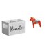 thumbnail image 1 of Organizador de almacenamiento de escritorio,Soporte para control remoto de TV de madera,Organizador remoto con 2 compartimentos,Figura de escritorio,Estatua tradicional sueca del caballo de Dala, 1 of 8