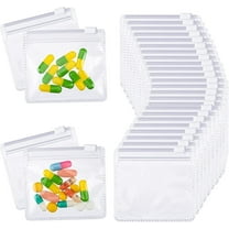 NOGIS 10 Pcs Pill Pouch Bags Zippered Pill Pouch Set Reusable Translucent Medicine Organizer Self Sealing Medicine Bag Travel Plastic Pill Bags with Slide Lock Pill Baggies for Pills (Clear)