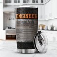 thumbnail image 3 of Engineer Nutritional Facts Tumbler 20 Oz Funny Saying Coffee Cup With Lid Things For Engineers Student Engineer Dad Mug Insulated Mechanical Engineering Gifts For Men Husband Tumbler 05P, 3 of 7