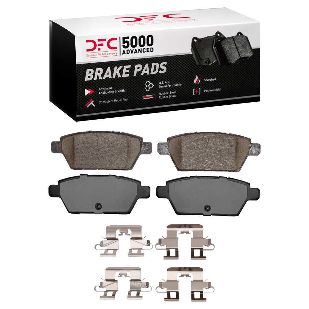 Dynamic Friction Company 1551-1161-01 DFC 5000 Advanced Brake Pads - Ceramic and Hardware Kit - OE
