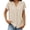 A Beige, variant on Women Shirts Casual Solid Short Sleeve Business Blouse for Women Split Neck Collar Button Down Casual Daily Wear Top Navy S