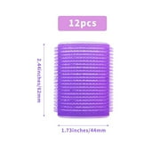 Self Grip Hair Rollers Set, Casewin Plastic Jumbo Size Hair Curlers, Salon Hair Dressing Curlers, Self Holding Rollers for DIY or Hair Salon Curlers for Hair Styling, 12 Pack (Random Color)