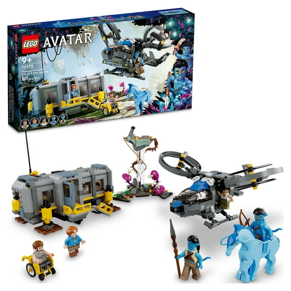 LEGO Avatar Floating Mountains Site 26 & RDA Samson 75573 Building Set - Helicopter Toy Featuring 5 Minifigures and Direhorse Animal Figure, Movie Inspired Set, Gift Idea for Kids Ages 9 