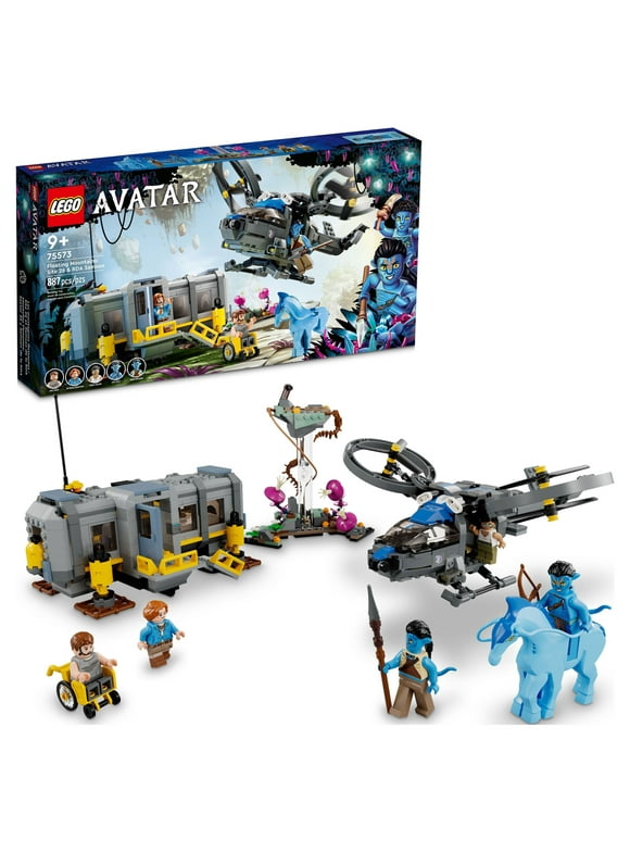LEGO Avatar Floating Mountains Site 26 & RDA Samson 75573 Building Set - Helicopter Toy Featuring 5 Minifigures and Direhorse Animal Figure, Movie Inspired Set, Gift Idea for Kids Ages 9+