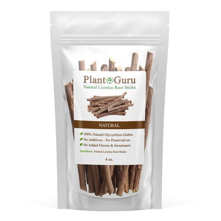 Licorice Root Chew Sticks (Mulethi) 4 oz. - Glycyrrhiza Glabra - Yashimadhu Dried Whole Natural Root from Turkey - Premium Herbal Botanical