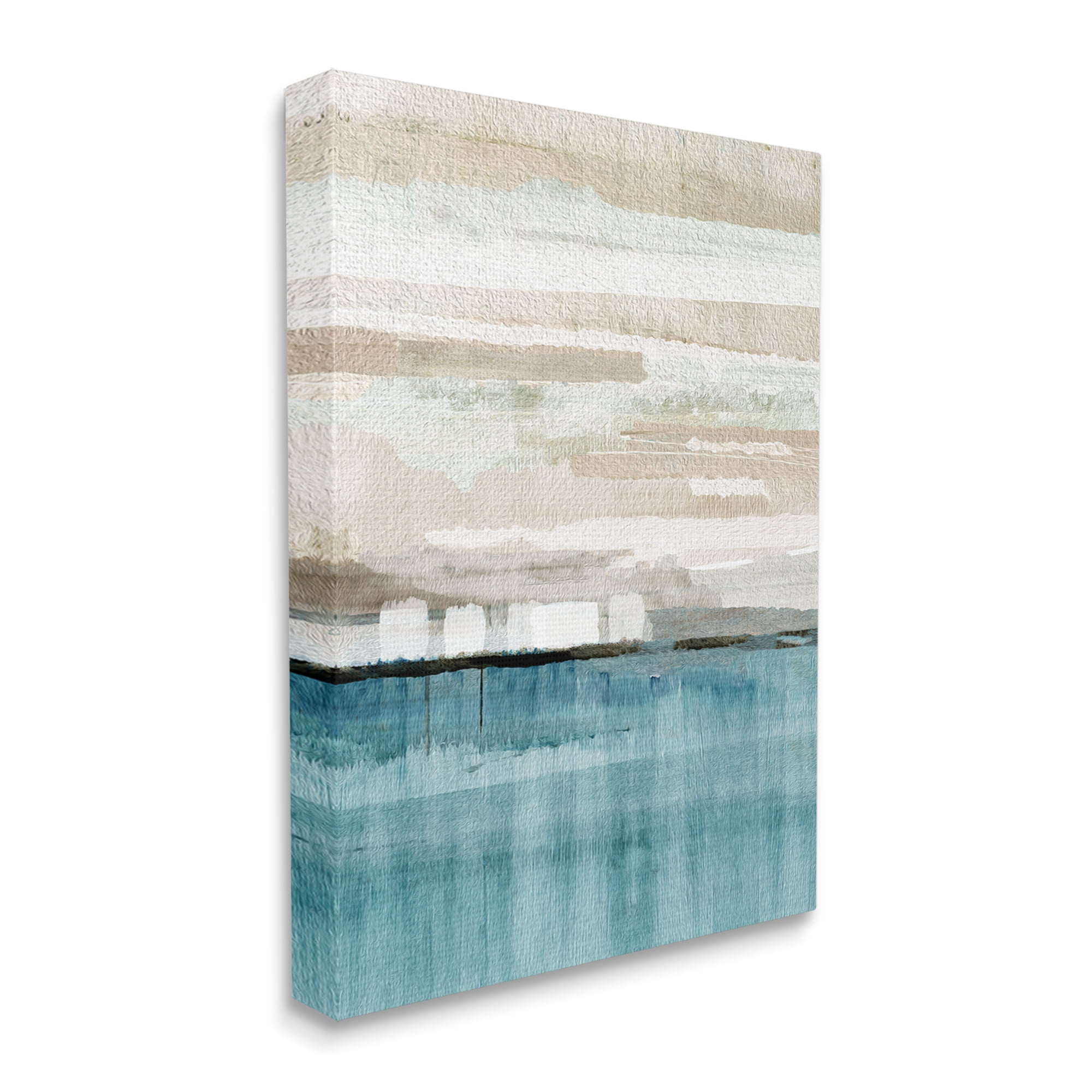 Stupell Industries Modern Sea Landscape Abstract Painting Gallery Wrapped Canvas Art Print Wall Art, 24 x 30