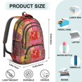 thumbnail image 2 of Pioneer Flower Floral Print Pattern Backpack for School, Cute School Bag with Adjustable Shoulder Straps and Padded Back, 16.9"x12.6"x5.9", 2 of 2