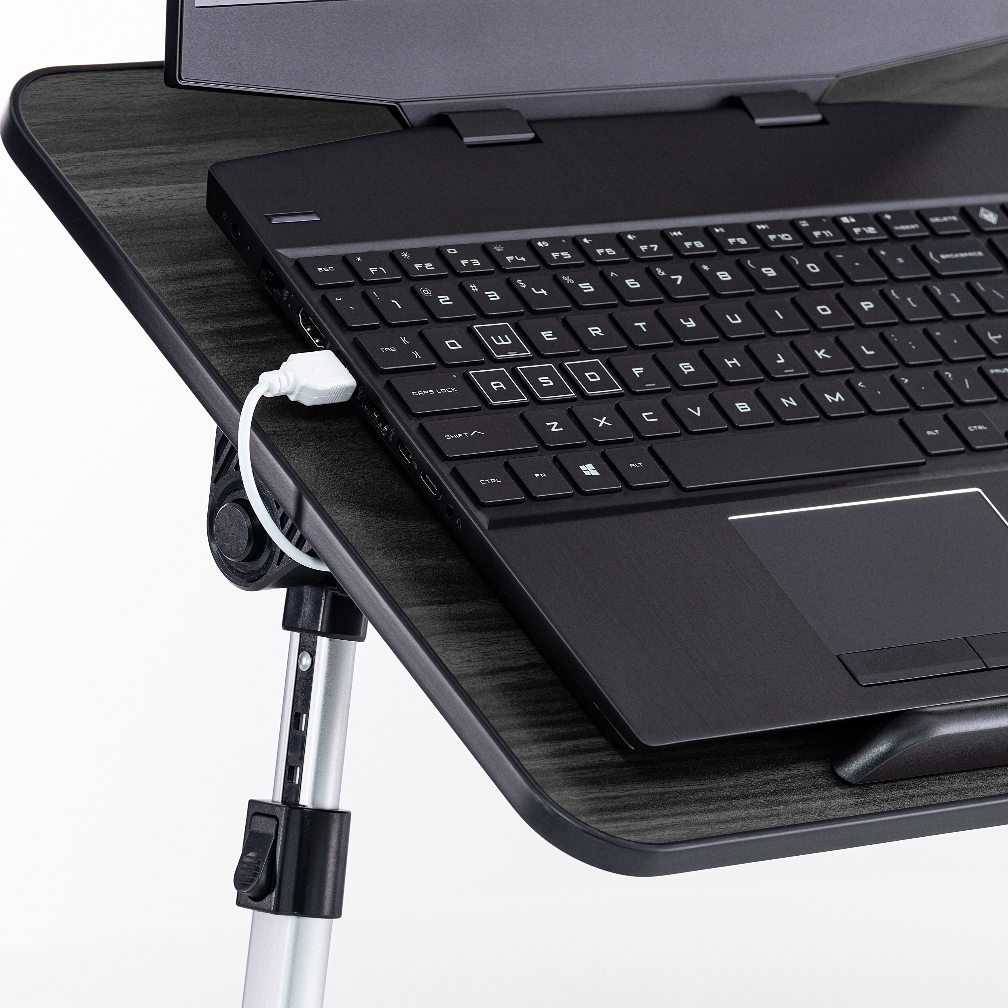 Husband Pillow - Lap Desk Grey Large Wood Top - Fits Up to 17" Laptop - with Dual Cushion, Wrist Rest & Built-in Mouse Pad, Portable Laptop Stand for Bed, Multifunctional Slot for Tablet, Pen & Phone