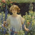 thumbnail image 2 of Charles Courtney Curran 15x15 Black Ornate Wood Framed Double Matted Museum Art Print Titled - Betty Gallowhur (Betty Newell) (1922), 2 of 5