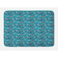 thumbnail image 1 of Flamingo Bath Mat, Colorful Interpretation of Animals and Heart Leaves Swirls Motifs Ornamental, Plush Bathroom Decor Mat with Non Slip Backing, 29.5" X 17.5", Multicolor, by Ambesonne, 1 of 2