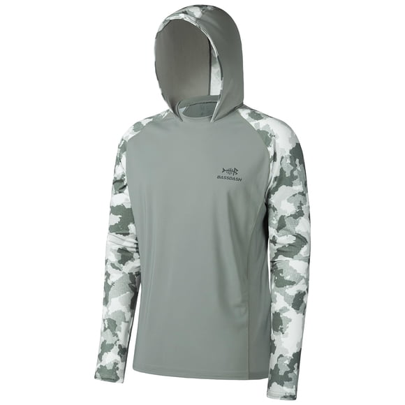 Camisa de Pesca BASSDASH UPF 50 con Capucha Refrescante y Camuflaje