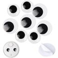 thumbnail image 1 of Juego de 8 ojos móviles autoadhesivos grandes 4 cm 5 cm redondos ojos móviles grandes de plástico para bricolaje y decoración 1,5 2, 1 of 7