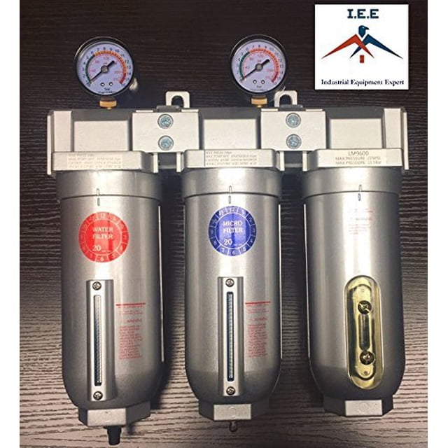 3/4" Inline Compressed Air Filter Desiccant Dryer Moisture Separator Trap Combo