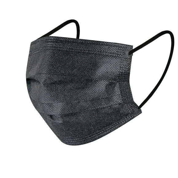 50pcs Disposable Face Masks, 3 Ply Disposable Masks, Black Face Mask